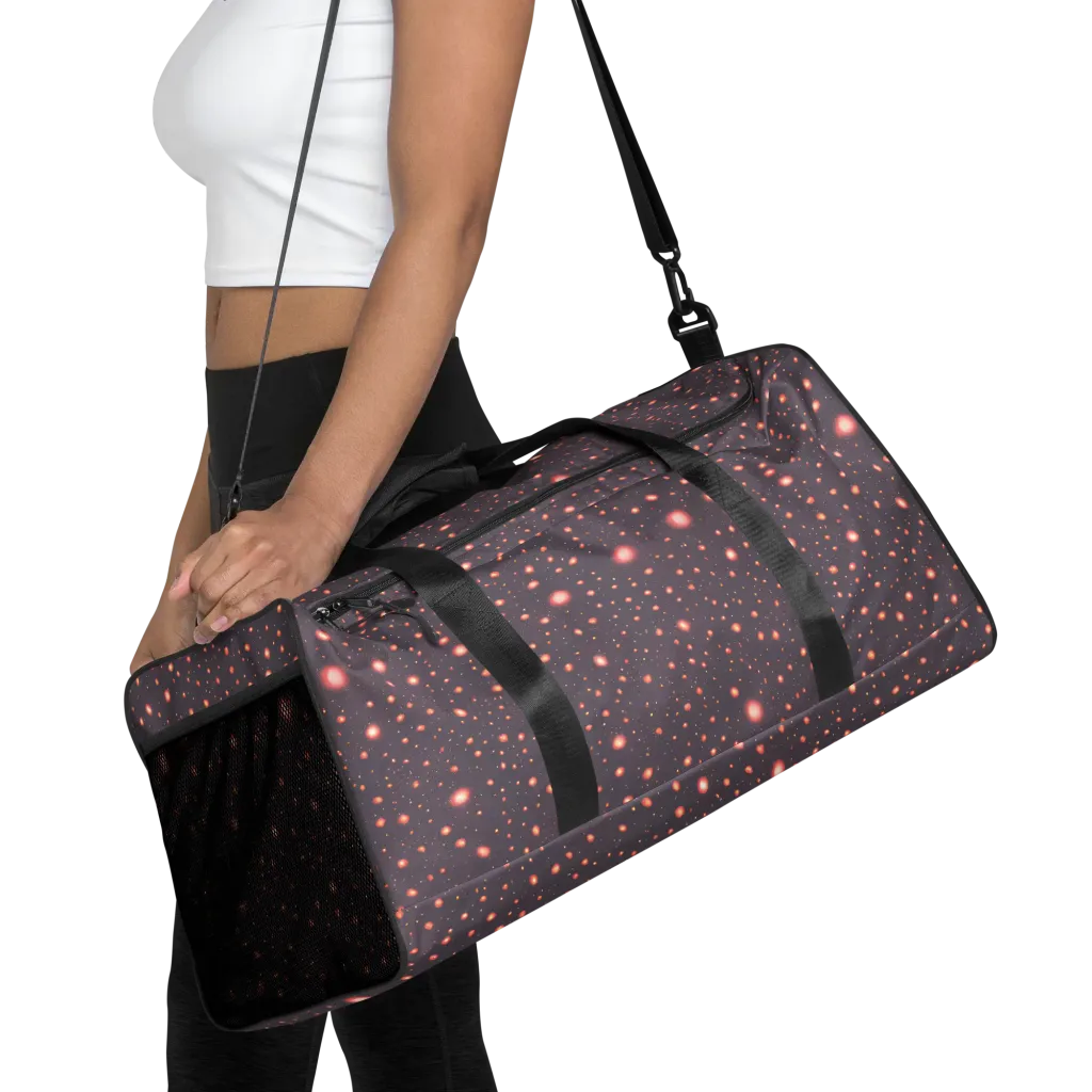 Coral Stardust on Duffle Bag — Front