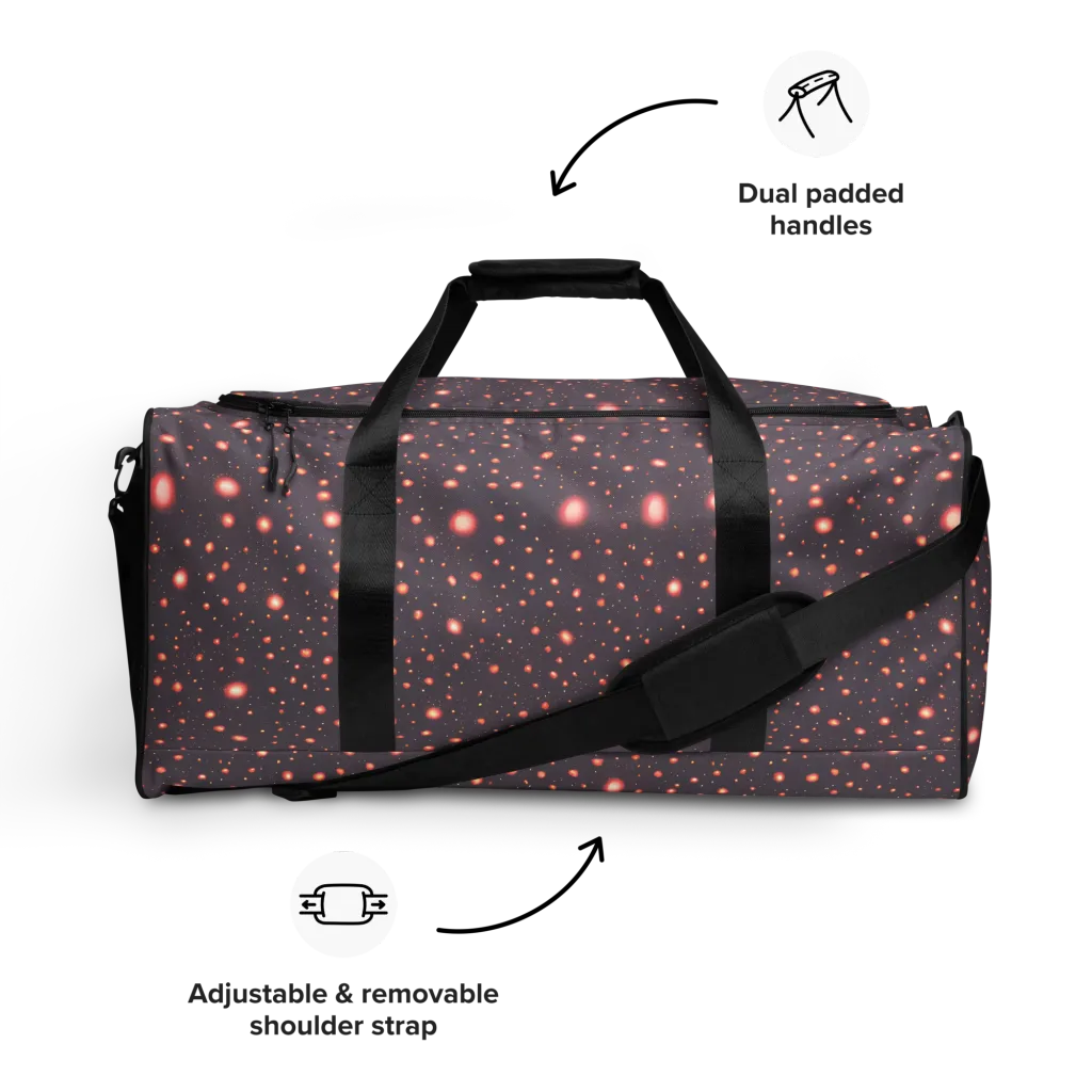 Coral Stardust on Duffle Bag — Front