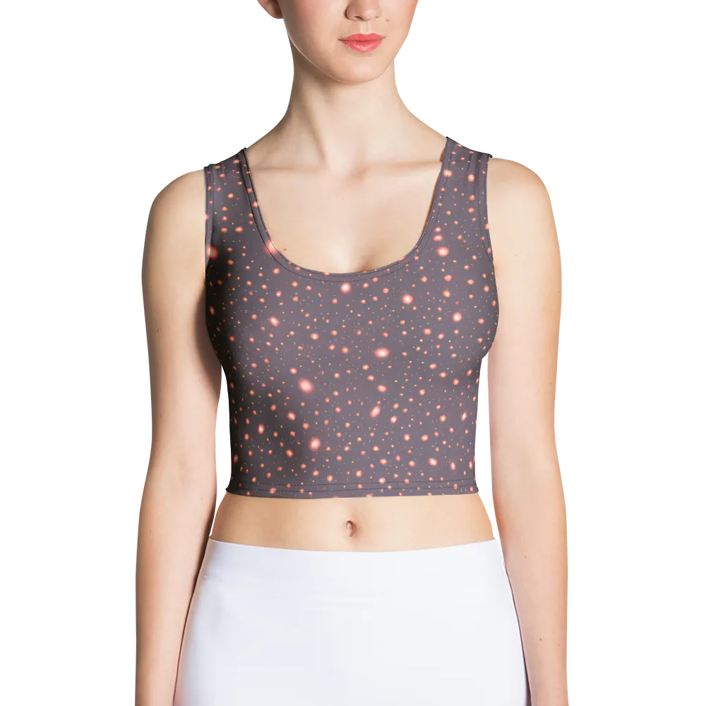 Coral Stardust on Crop Top — Front