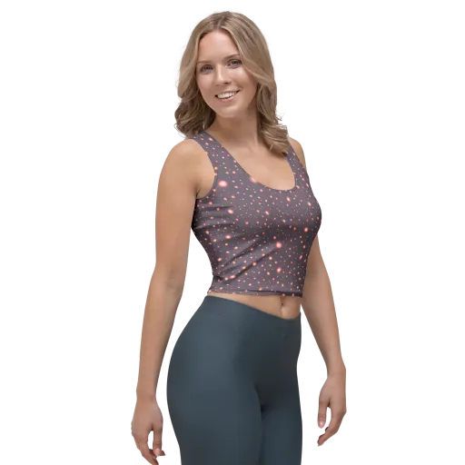 Coral Stardust on a Crop Top