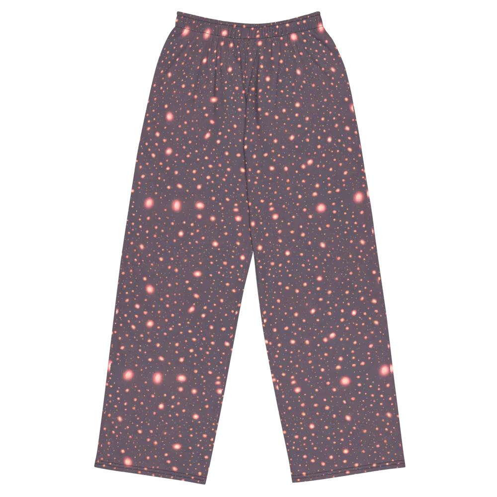 Coral Stardust on Wide-Leg Pants — Front