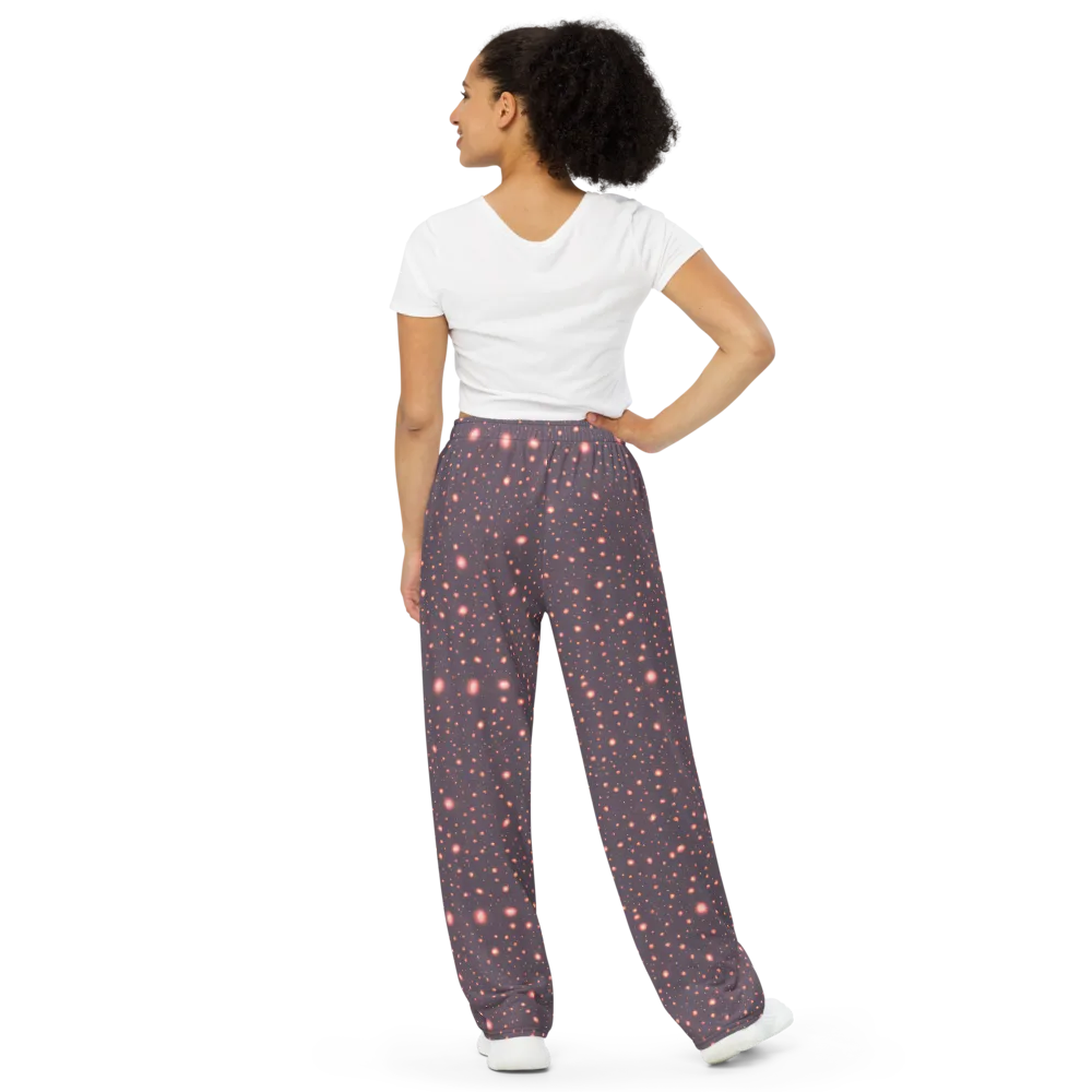 Coral Stardust on Wide-Leg Pants — Back