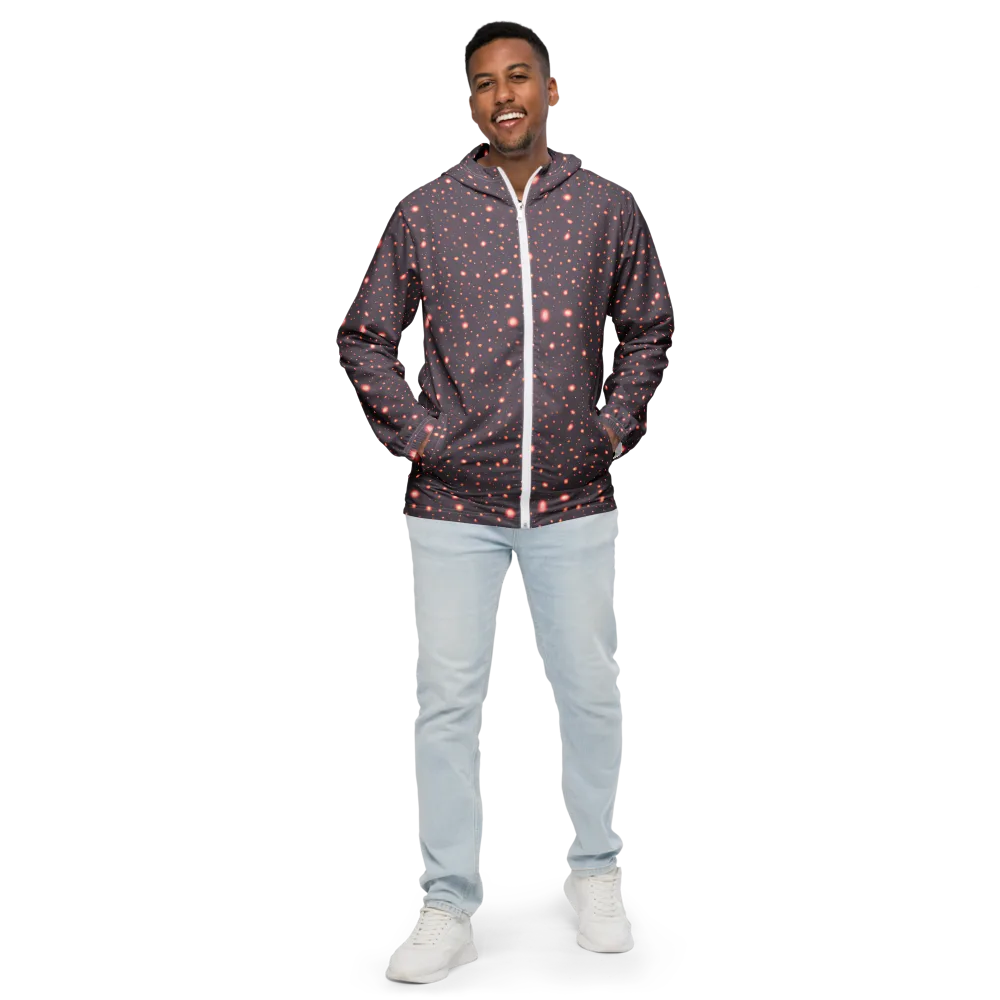 Coral Stardust on Men's Windbreaker — Front