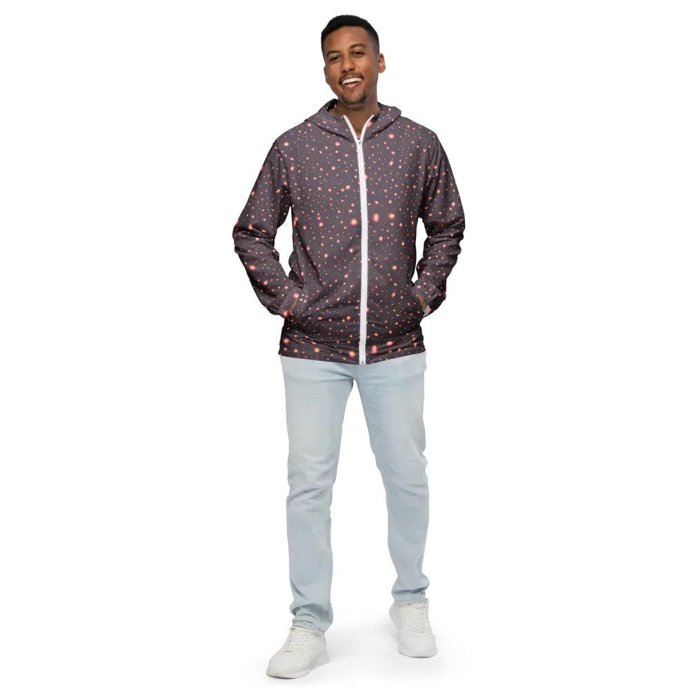 Coral Stardust on Men's Windbreaker — Front
