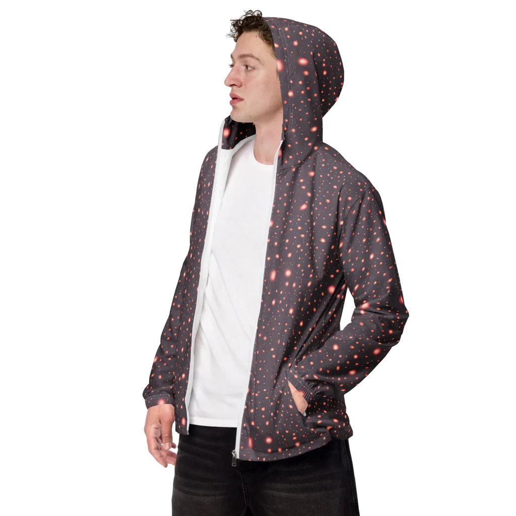 Coral Stardust on Men's Windbreaker — Left Front
