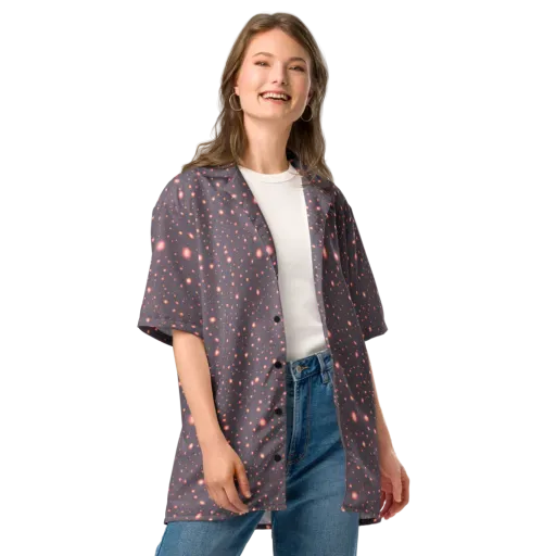 Coral Stardust on a Button Shirt