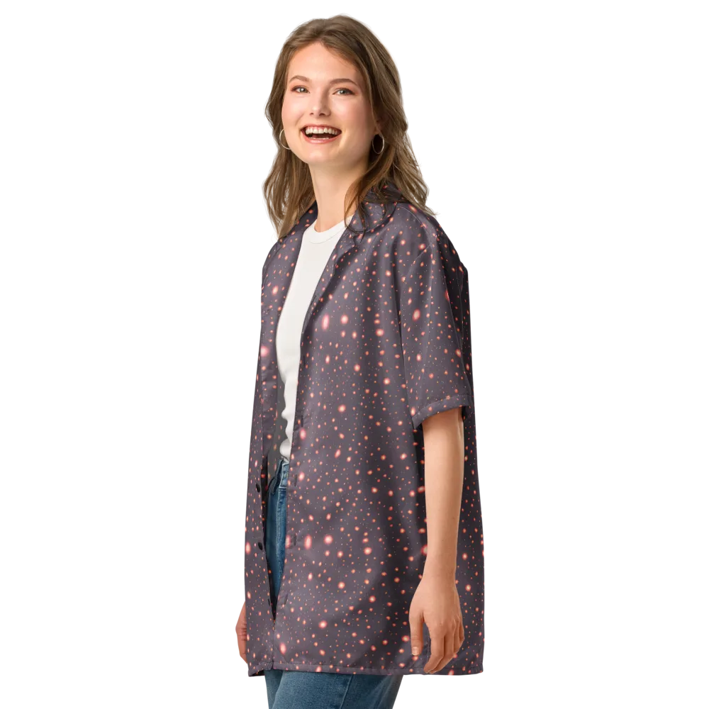 Coral Stardust on Button Shirt — Left Front