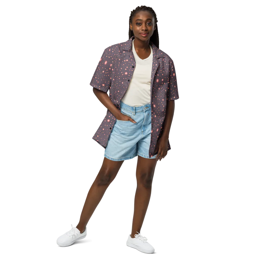 Coral Stardust on Button Shirt — Front