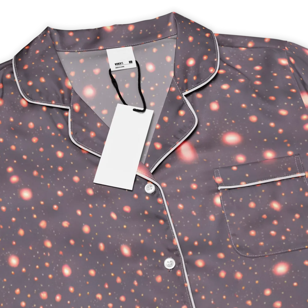Coral Stardust on Women's Short Sleeve Pajama Top — Product details