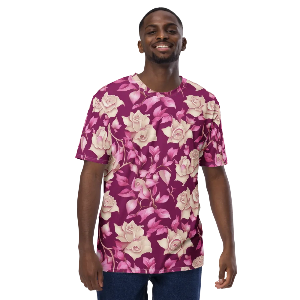 Velvet Rose Rhapsody on Men's Crew Neck T-Shirt — Front