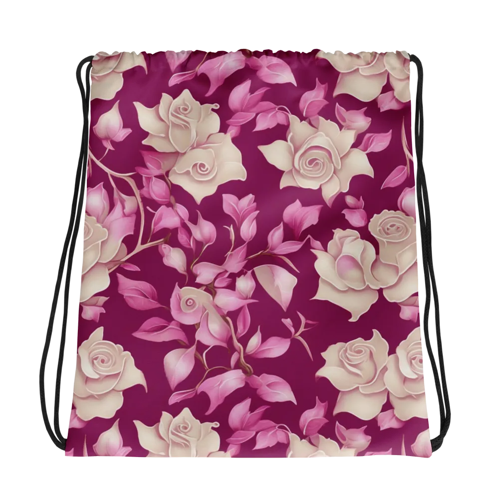 Velvet Rose Rhapsody on Drawstring Bag — Photo