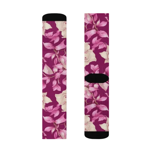 Velvet Rose Rhapsody on a Socks