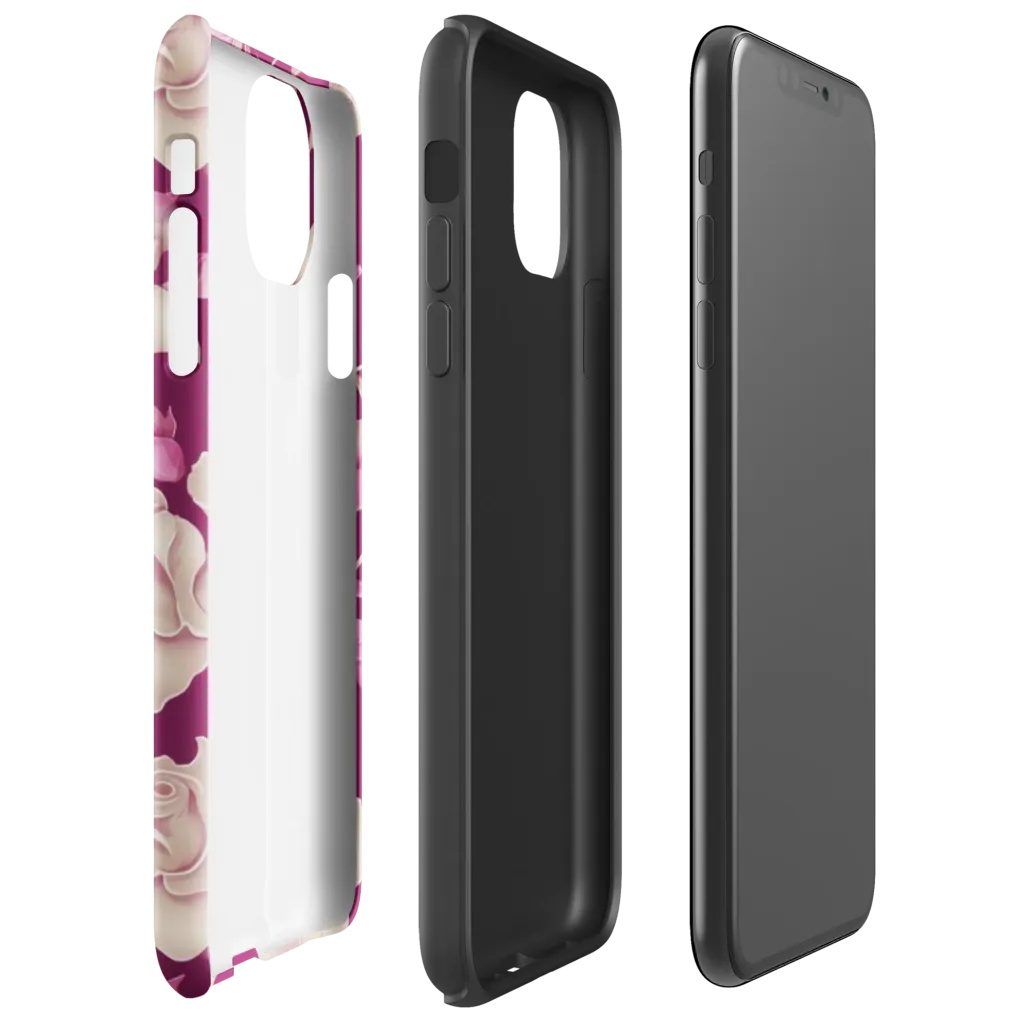 Velvet Rose Rhapsody on Tough Case for iPhone® — Right