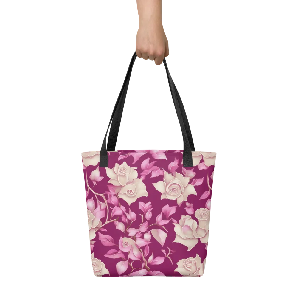 Velvet Rose Rhapsody on Tote Bag — Front