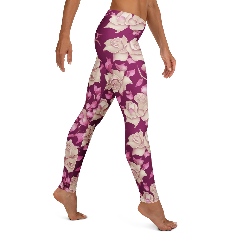 Velvet Rose Rhapsody on Leggings — Right