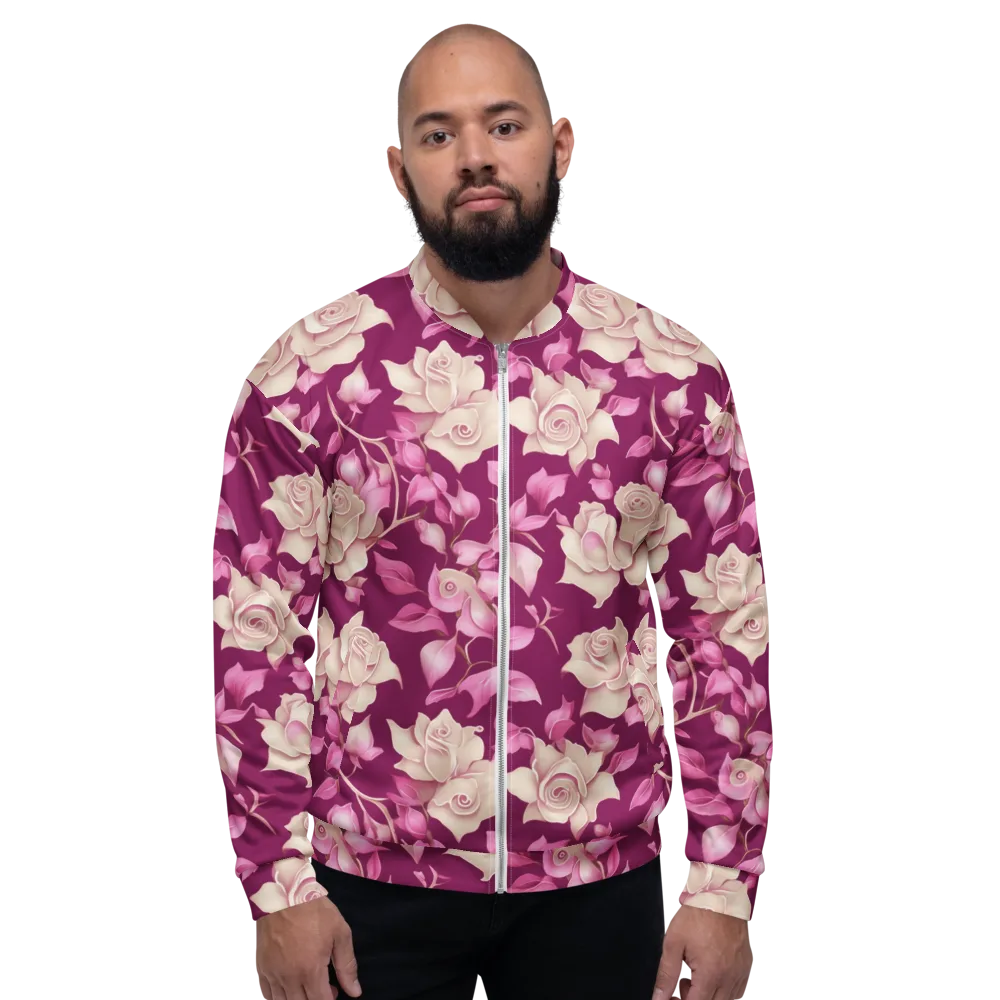 Velvet Rose Rhapsody on Bomber Jacket — Front