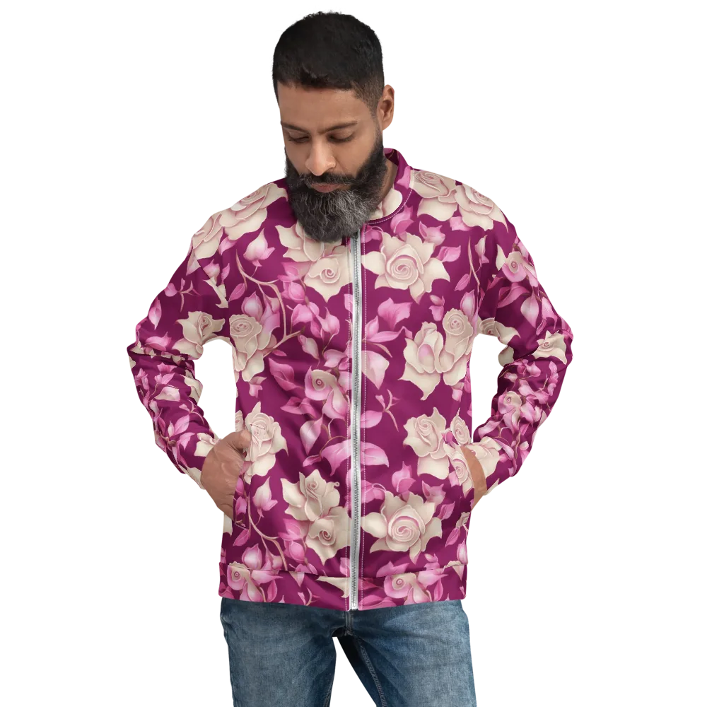 Velvet Rose Rhapsody on Bomber Jacket — Front