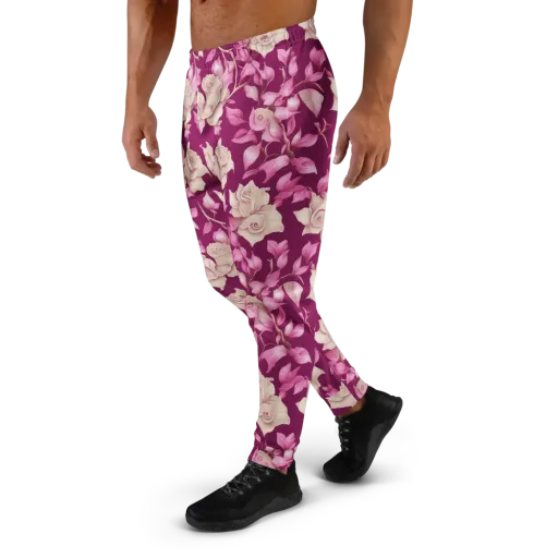 Velvet Rose Rhapsody on a Men's Joggers