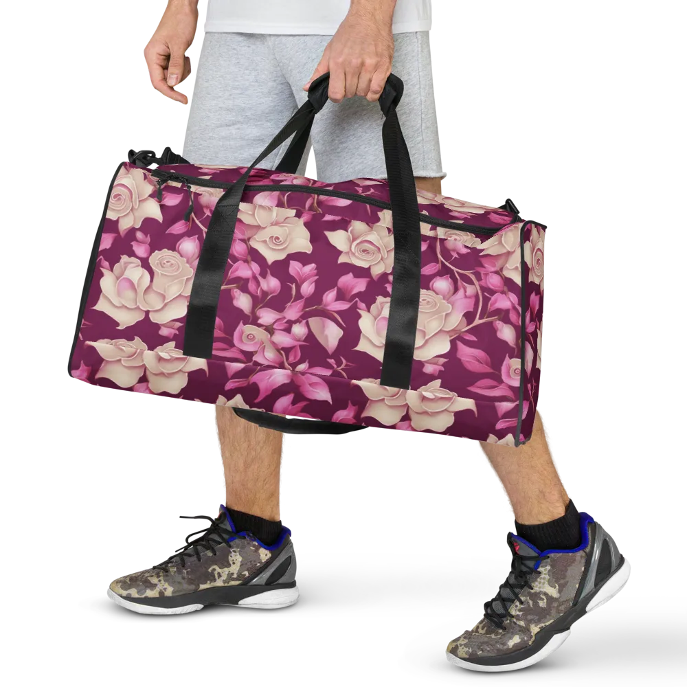 Velvet Rose Rhapsody on Duffle Bag — Front