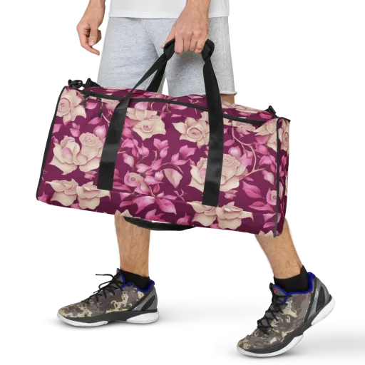 Velvet Rose Rhapsody on a Duffle Bag