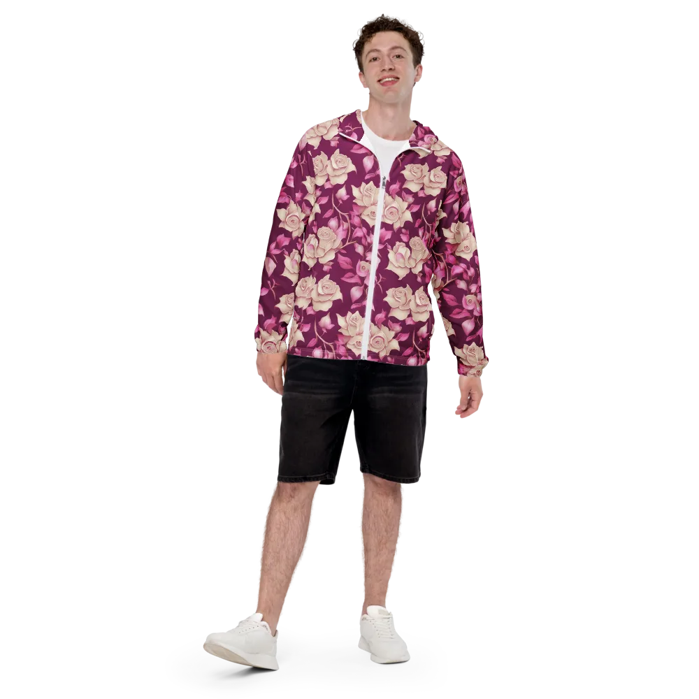 Velvet Rose Rhapsody on Men's Windbreaker — Front