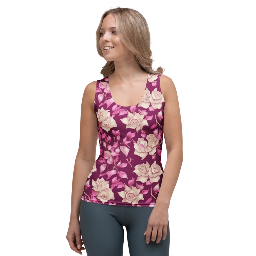 Velvet Rose Rhapsody on Women's Tank Top — Front
