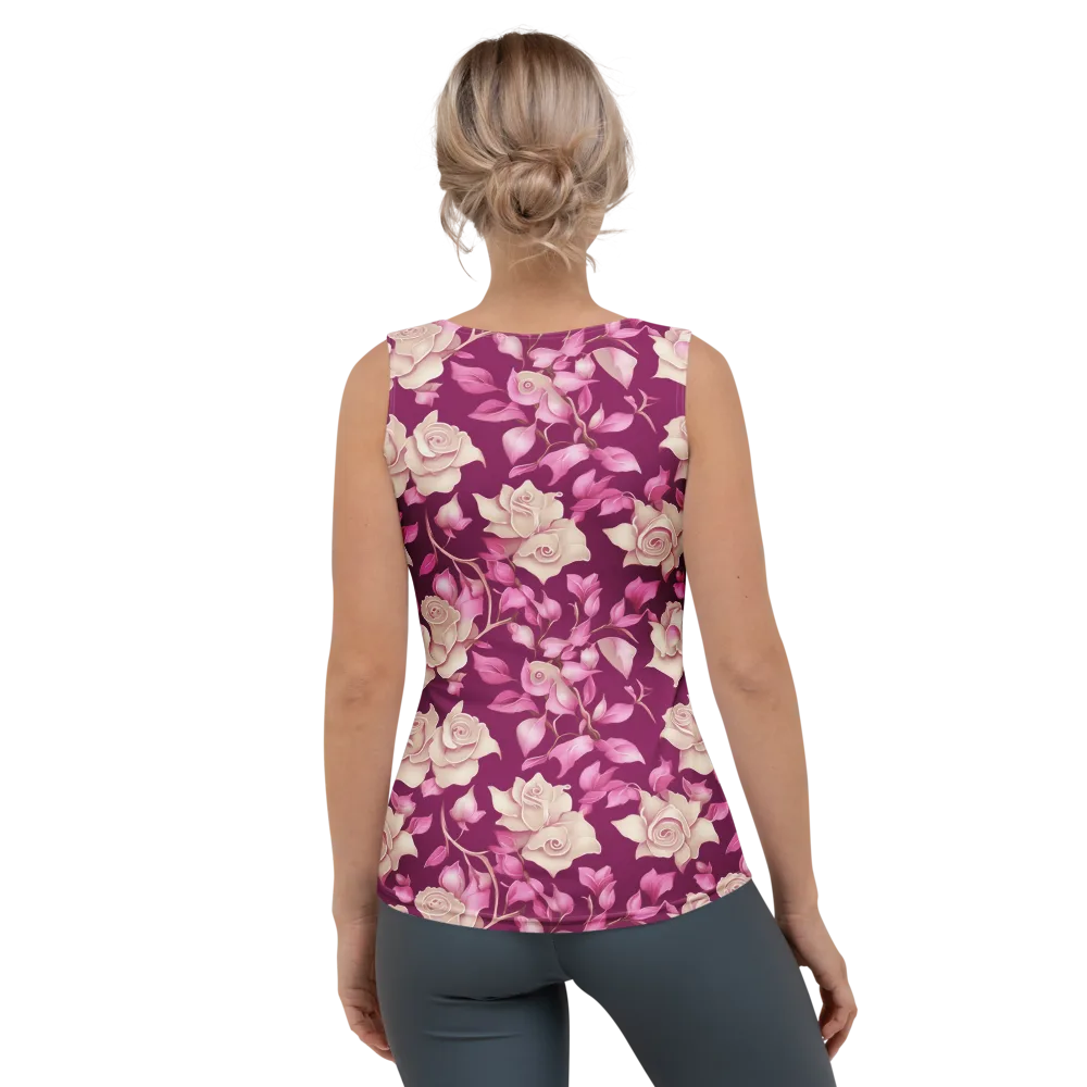 Velvet Rose Rhapsody on Women's Tank Top — Back