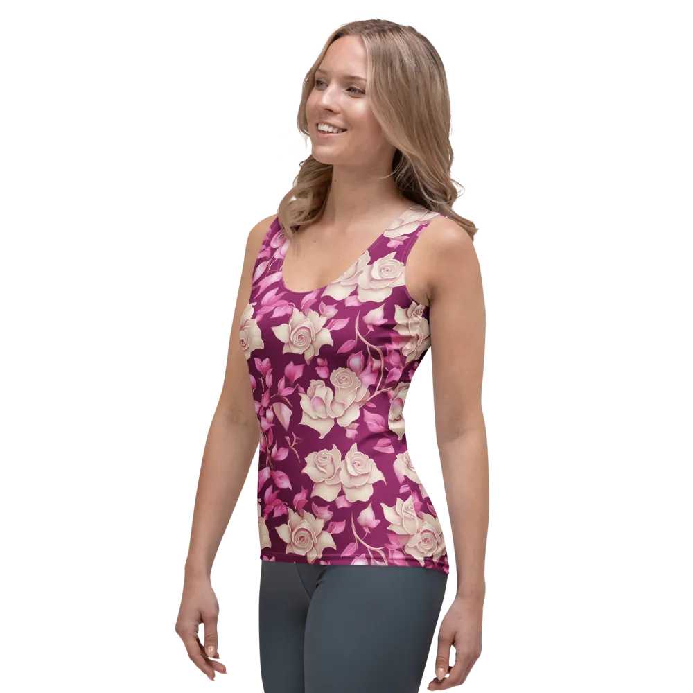 Velvet Rose Rhapsody on Women's Tank Top — Left Front