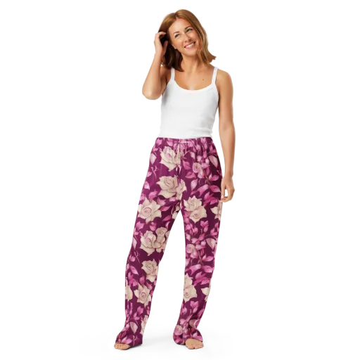 Velvet Rose Rhapsody on a Women's Pajama Pants