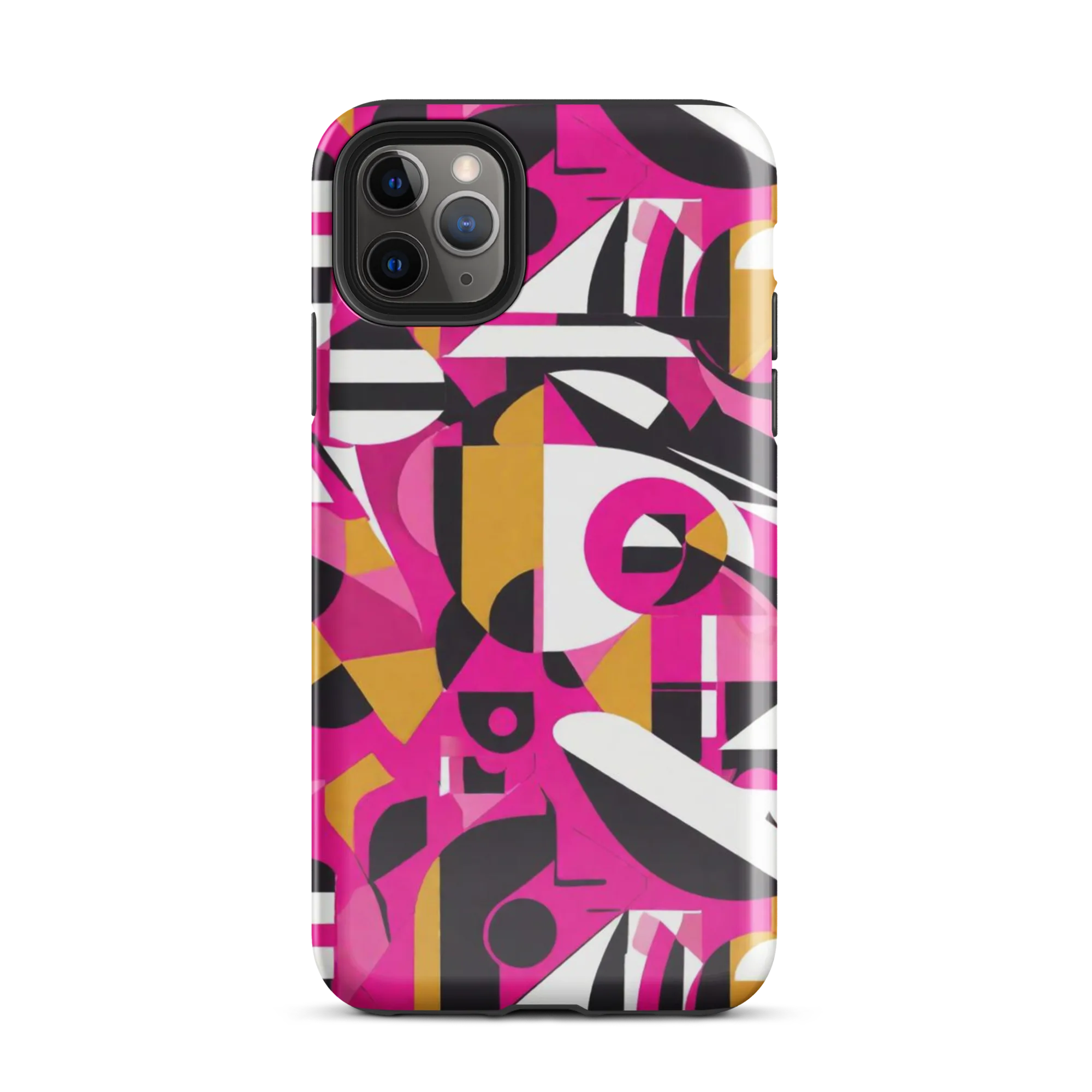 Pink Geometry on Tough Case for iPhone® — Front