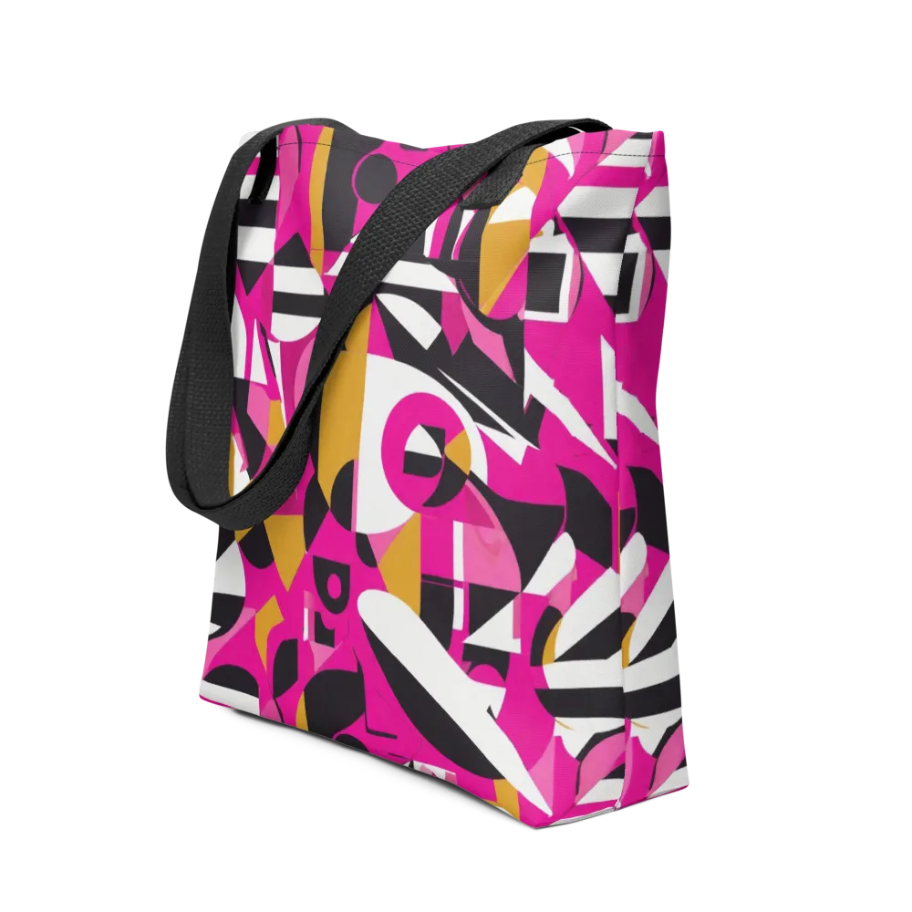 Pink Geometry on Tote Bag — Front