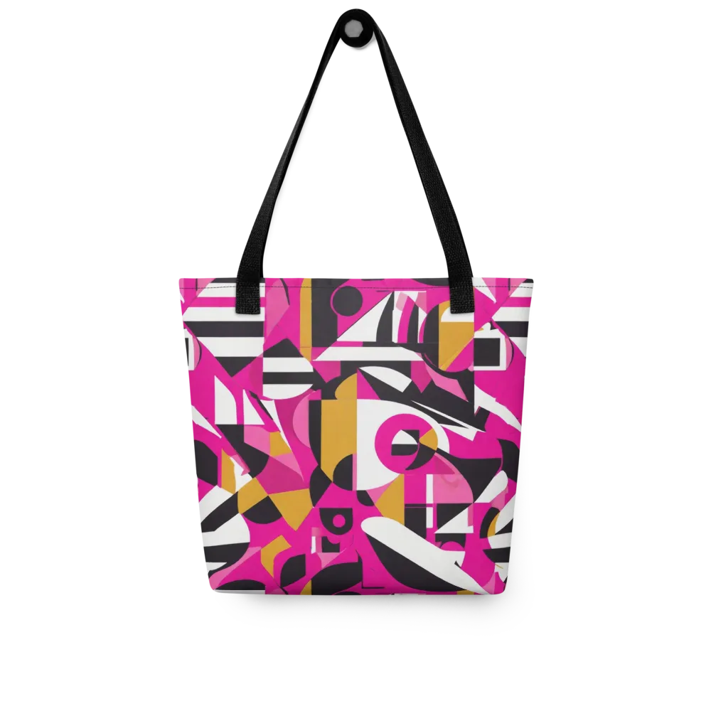 Pink Geometry on Tote Bag — Front