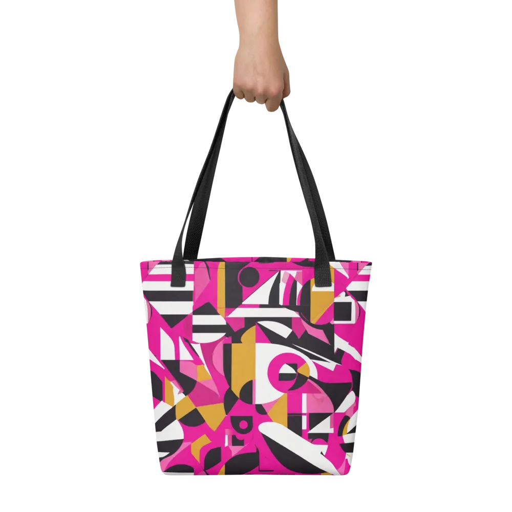 Pink Geometry on Tote Bag — Front