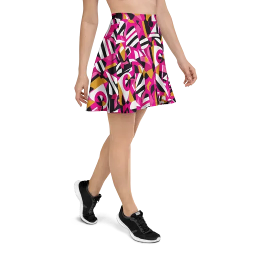 Pink Geometry on a Skater Skirt