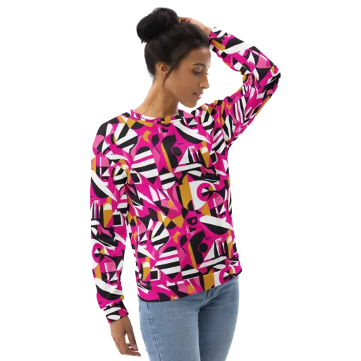 Pink Geometry on a Sweatshirt