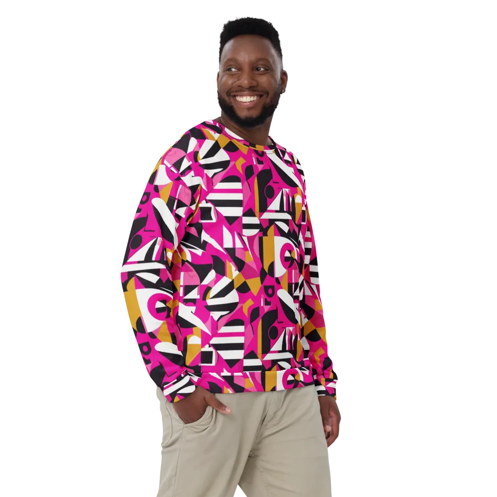 Pink Geometry on Sweatshirt — Front
