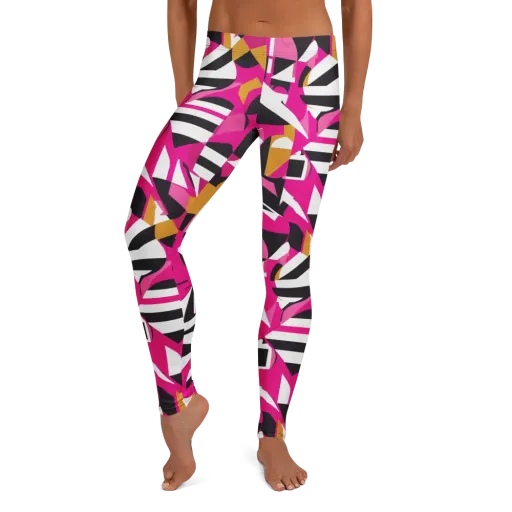 Pink Geometry on a Leggings