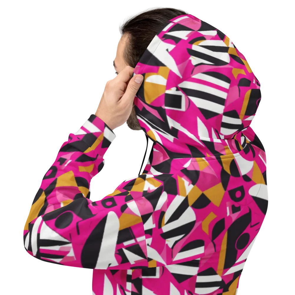Pink Geometry on Hoodie — Back