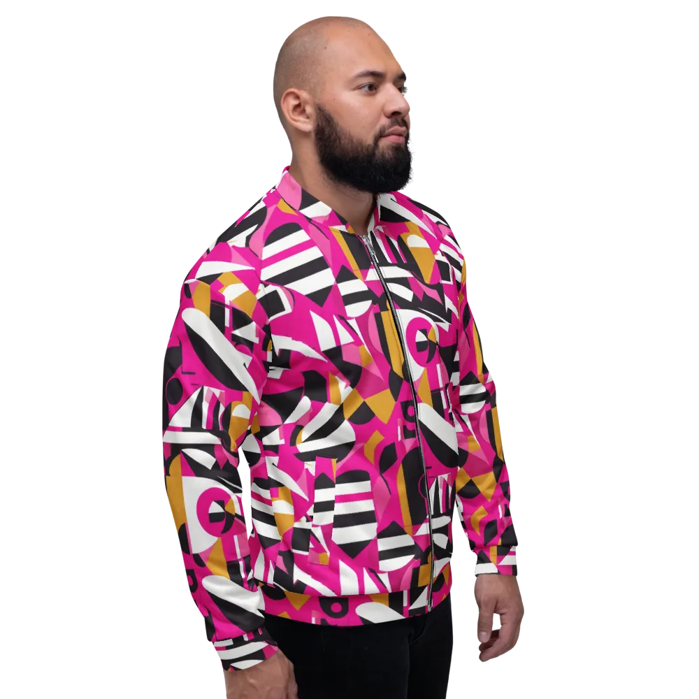 Pink Geometry on Bomber Jacket — Right
