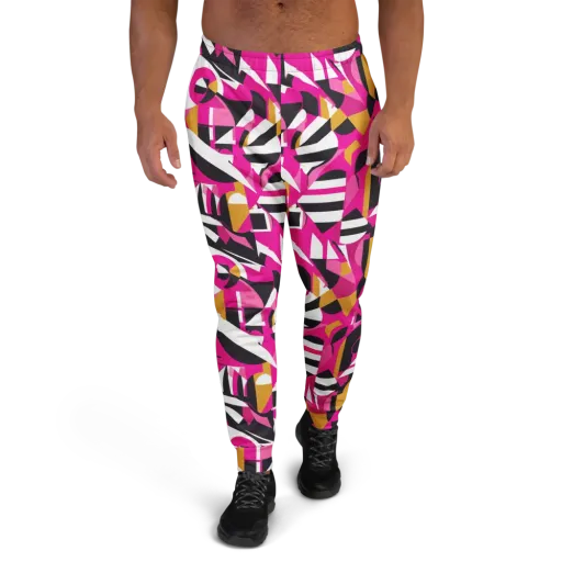 Pink Geometry on a Men's Joggers
