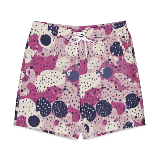 Neon Pebble Waltz on a Men's Board Shorts