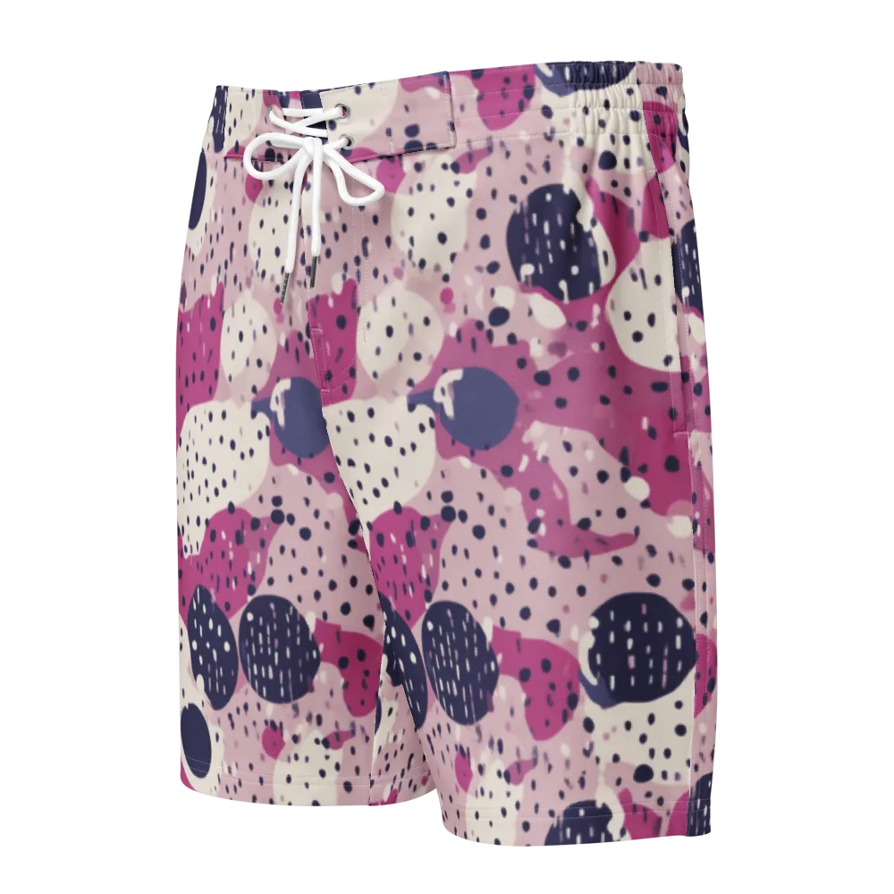 Neon Pebble Waltz on Men's Board Shorts — Front