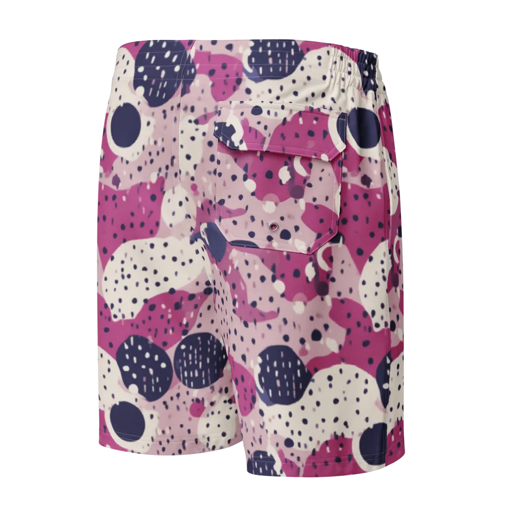 Neon Pebble Waltz on Men's Board Shorts — Back