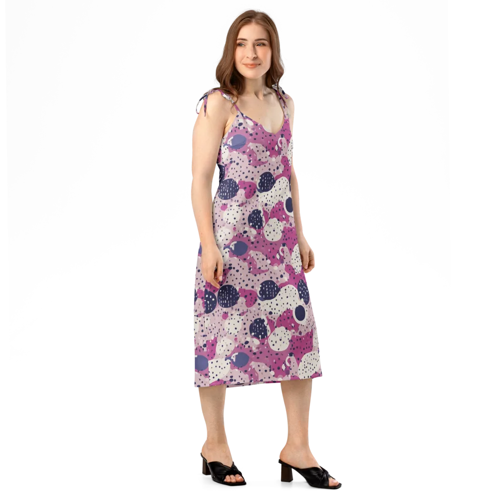 Neon Pebble Waltz on Slip Dress — Right Front