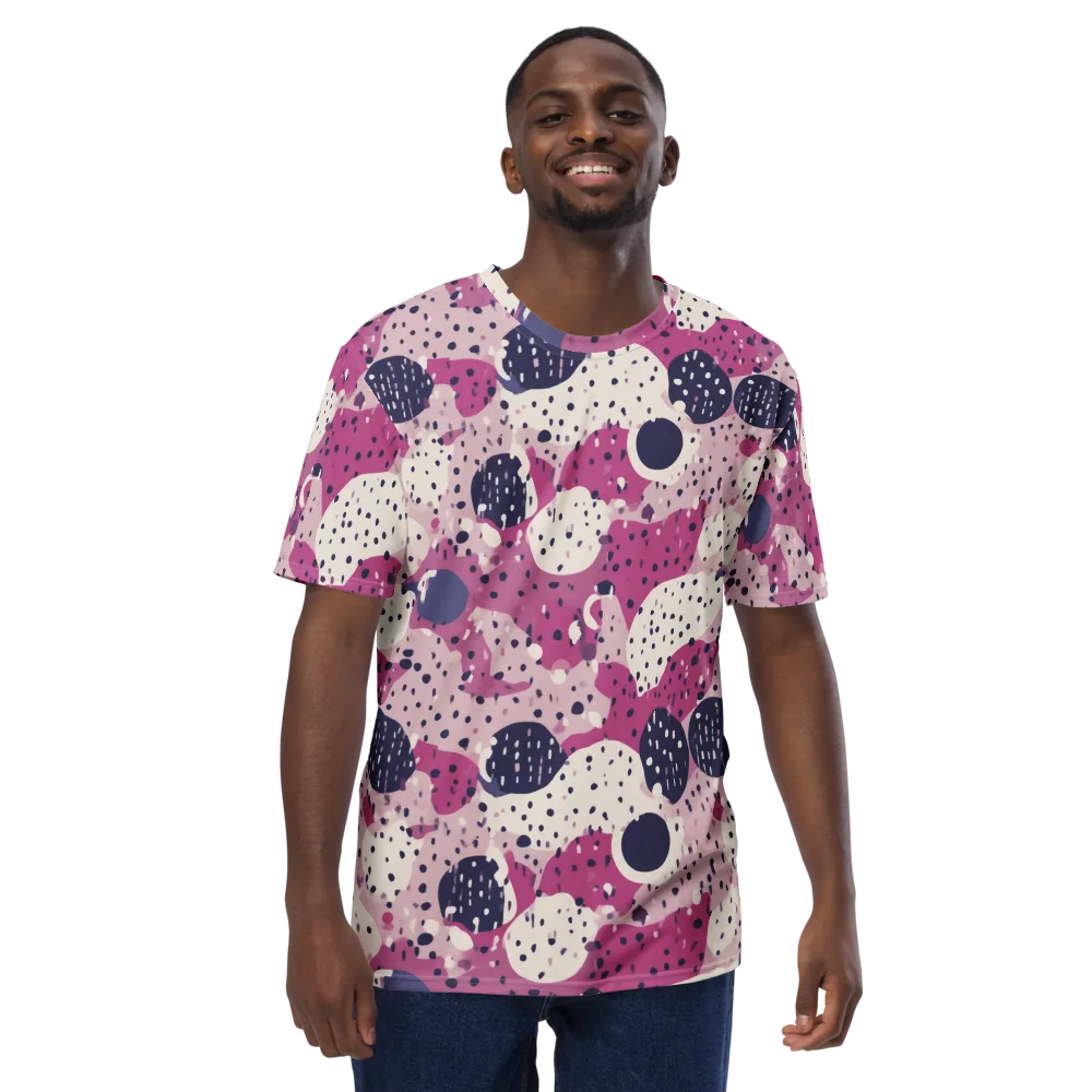 Neon Pebble Waltz on Men's Crew Neck T-Shirt — Front