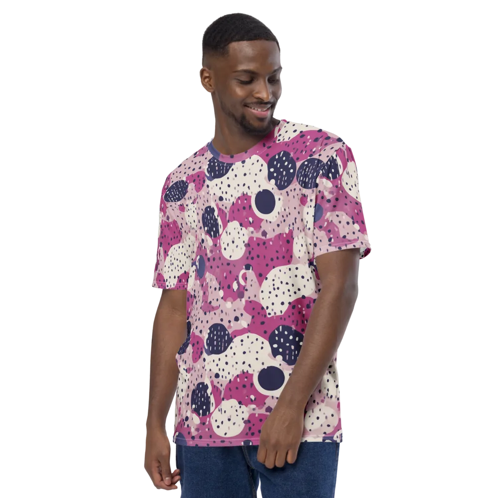 Neon Pebble Waltz on Men's Crew Neck T-Shirt — Left