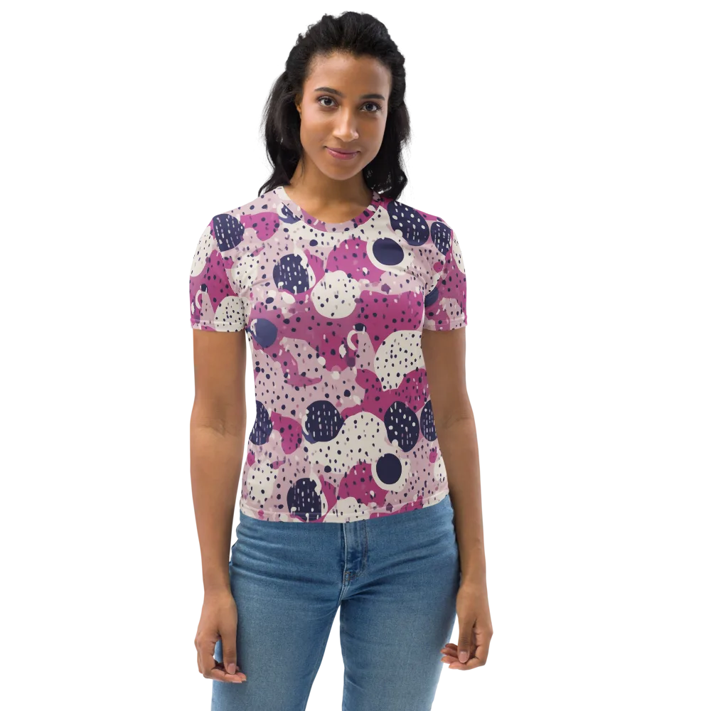 Neon Pebble Waltz on Women's Crew Neck T-Shirt — Front