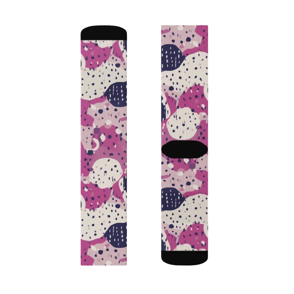 Neon Pebble Waltz on Socks — Right Sock