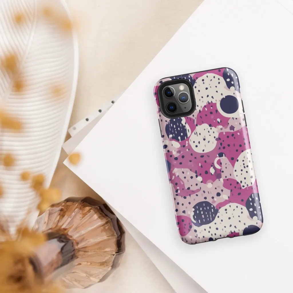 Neon Pebble Waltz on Tough Case for iPhone® — Front
