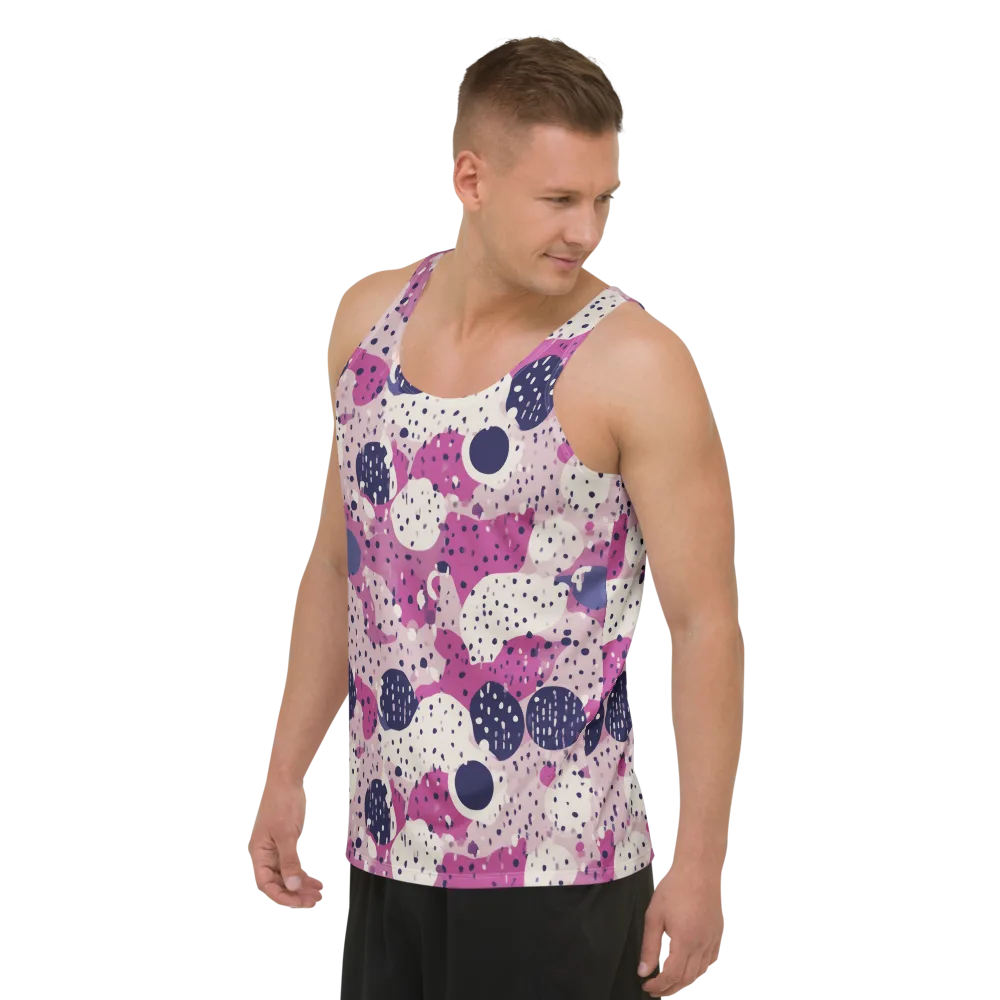 Neon Pebble Waltz on Men's Tank Top — Left Front